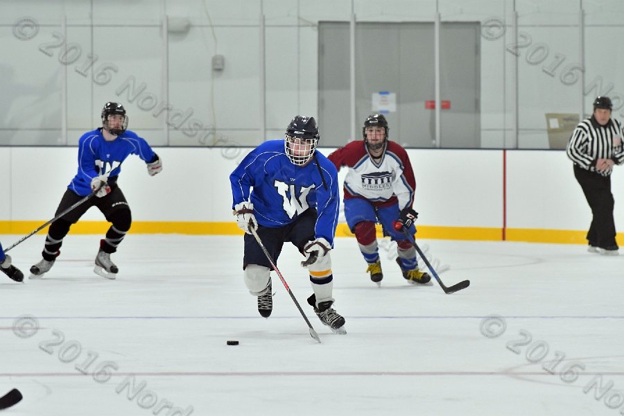 Wheaton College Men\'s Ice Hockey vs Middlesex Community College. - Photo By: KEITH NORDSTROM